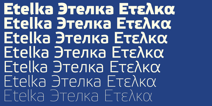 Przykład czcionki Etelka Pro Thin Italic