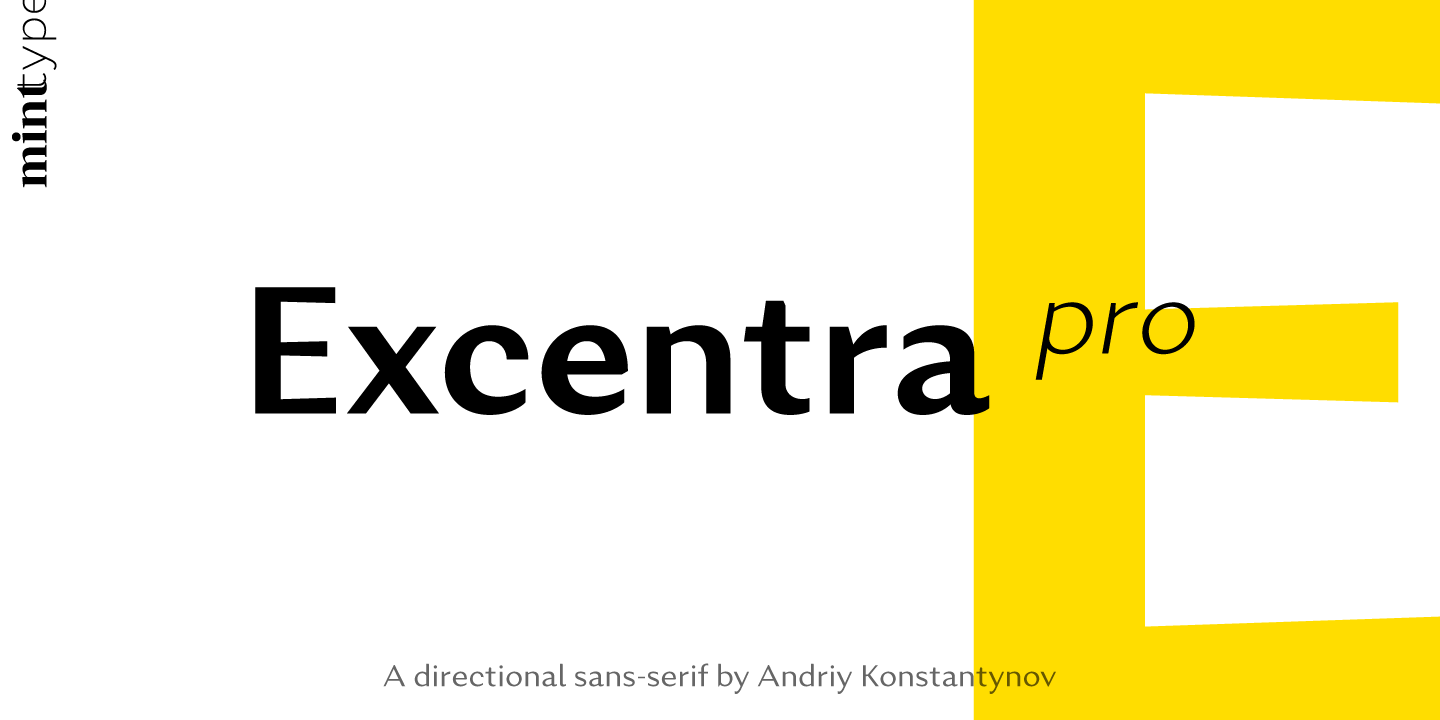 Przykład czcionki Excentra Pro ExtraBold Italic