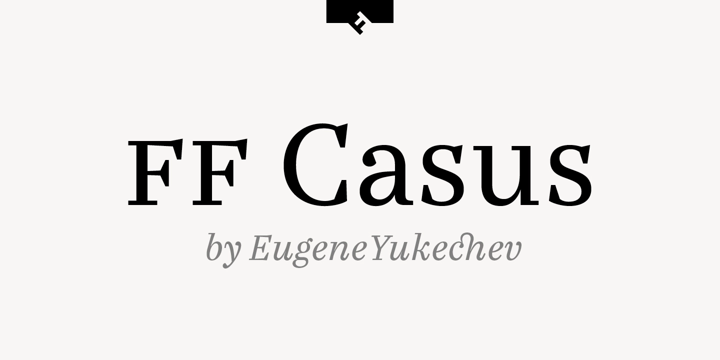 Przykład czcionki FF Casus Pro Light Italic