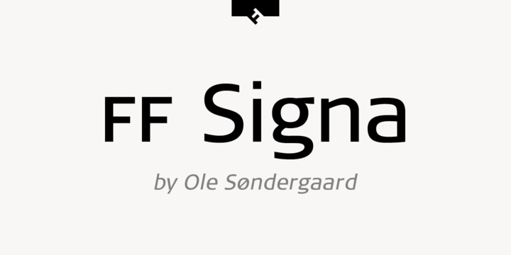 Przykład czcionki FF Signa Medium Italic