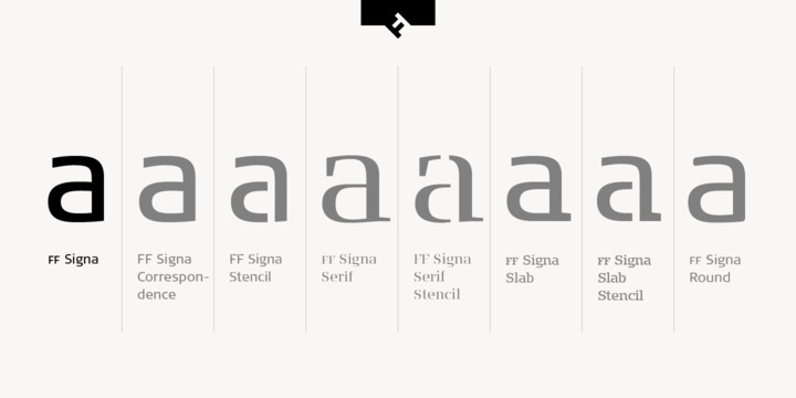 Przykład czcionki FF Signa ExtraBlack Italic