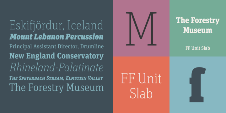 Przykład czcionki FF Unit Slab Pro Black Italic