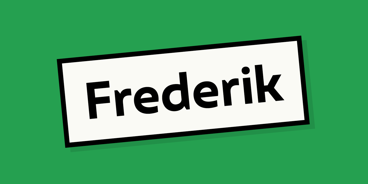 Przykład czcionki Frederik