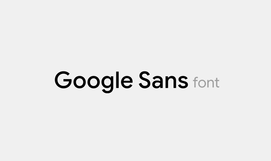 Przykład czcionki Google Sans Medium Italic