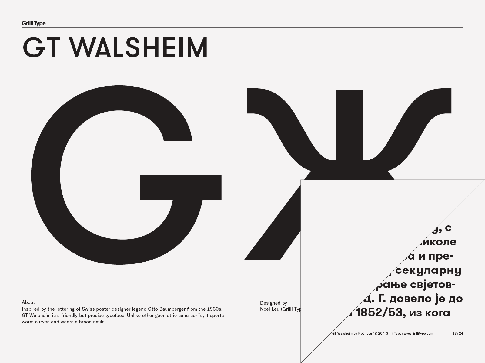 Przykład czcionki GT Walsheim Pro