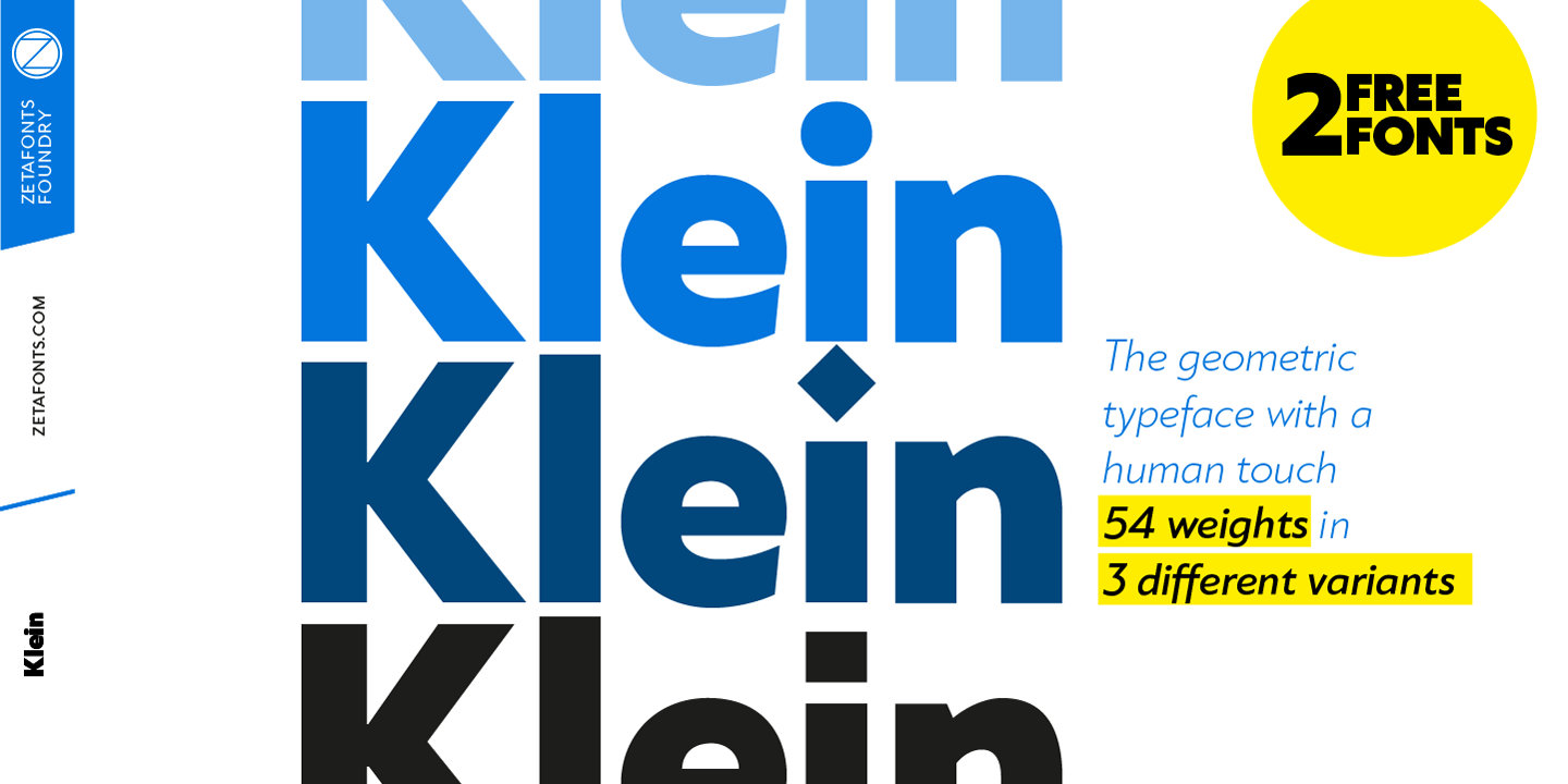 Przykład czcionki Klein Medium