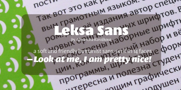 Przykład czcionki Leksa Sans Pro