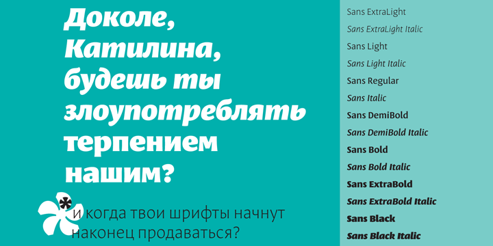 Przykład czcionki Leksa Sans Pro ExtraBold Italic