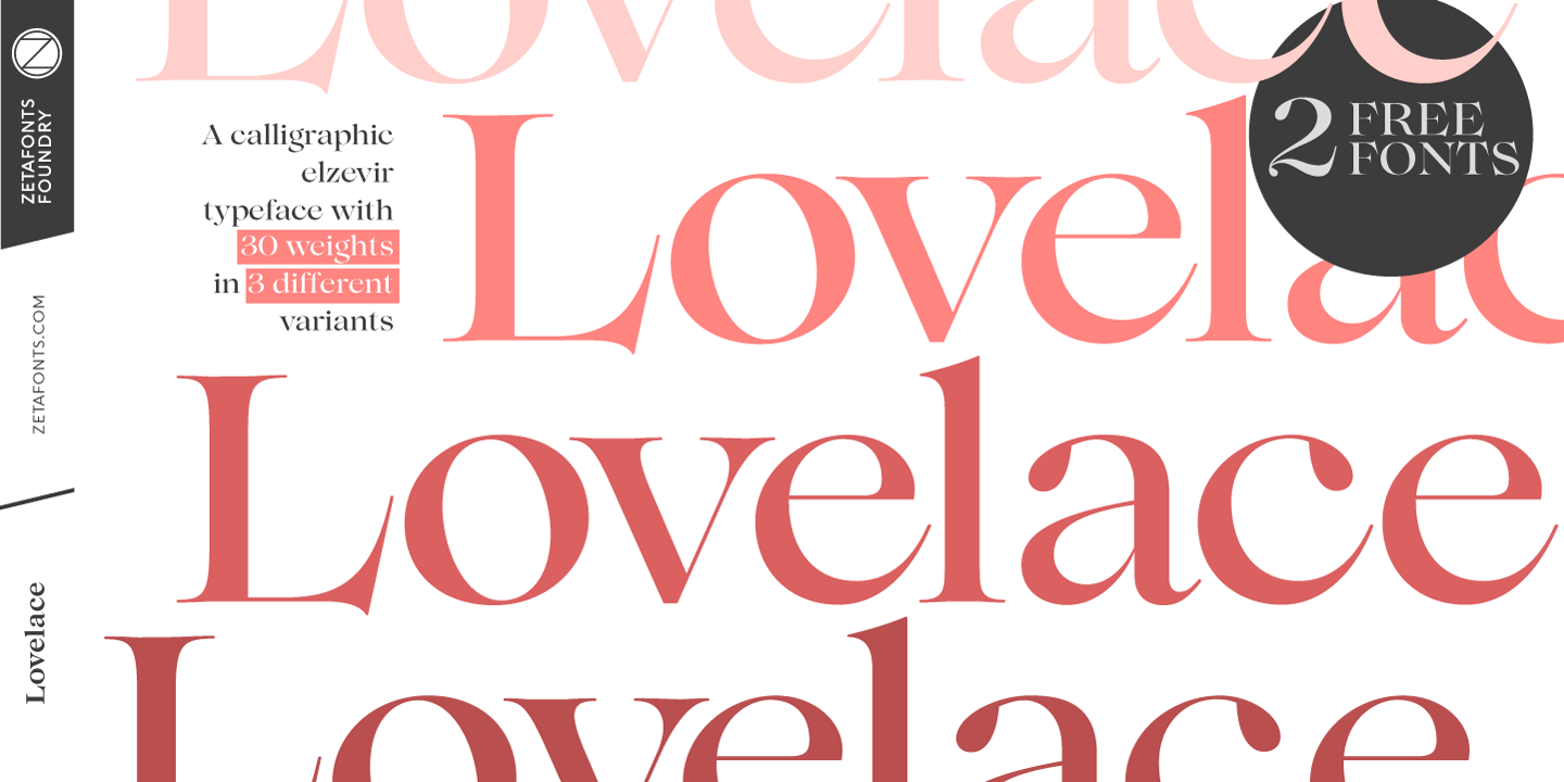 Przykład czcionki Lovelace Text Medium Italic