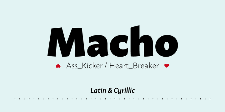 Przykład czcionki Macho ExtraLight Italic
