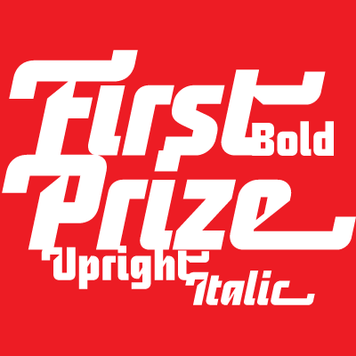 Przykład czcionki First Prize Bold
