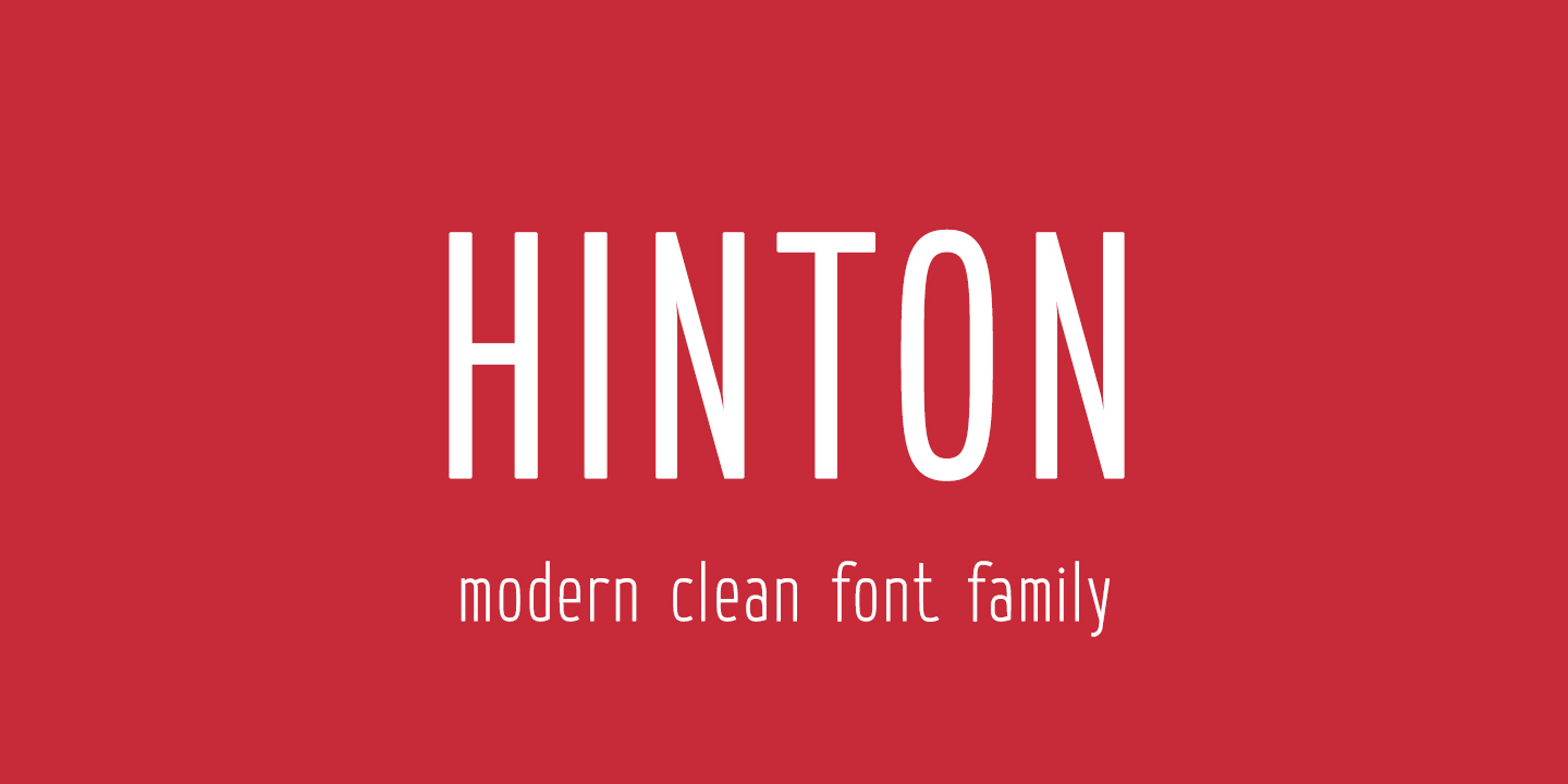 Przykład czcionki Hinton Bold