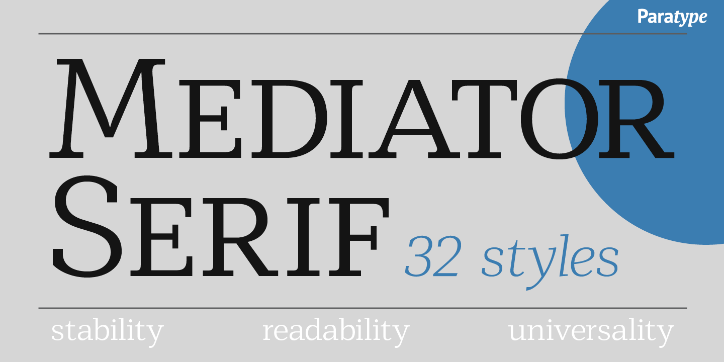 Przykład czcionki Mediator Serif Bold