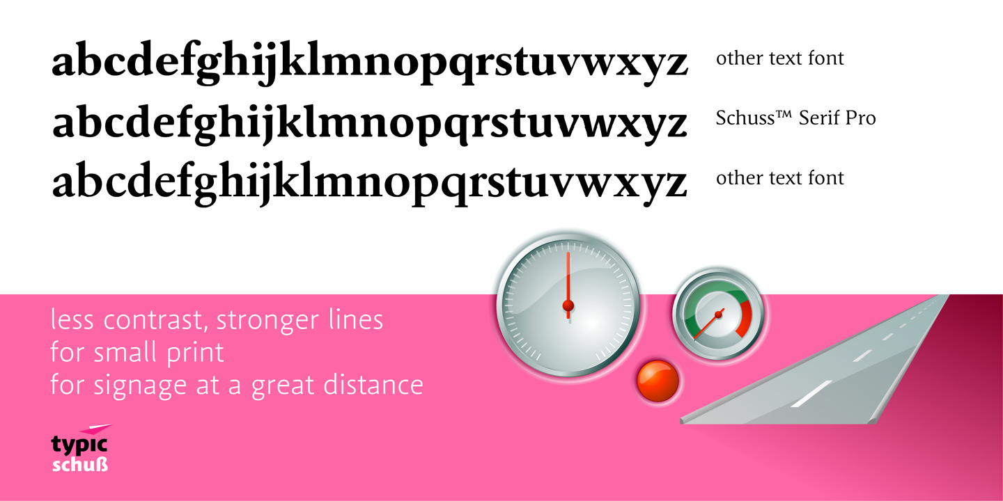 Przykład czcionki Schuss Sans Light Italic