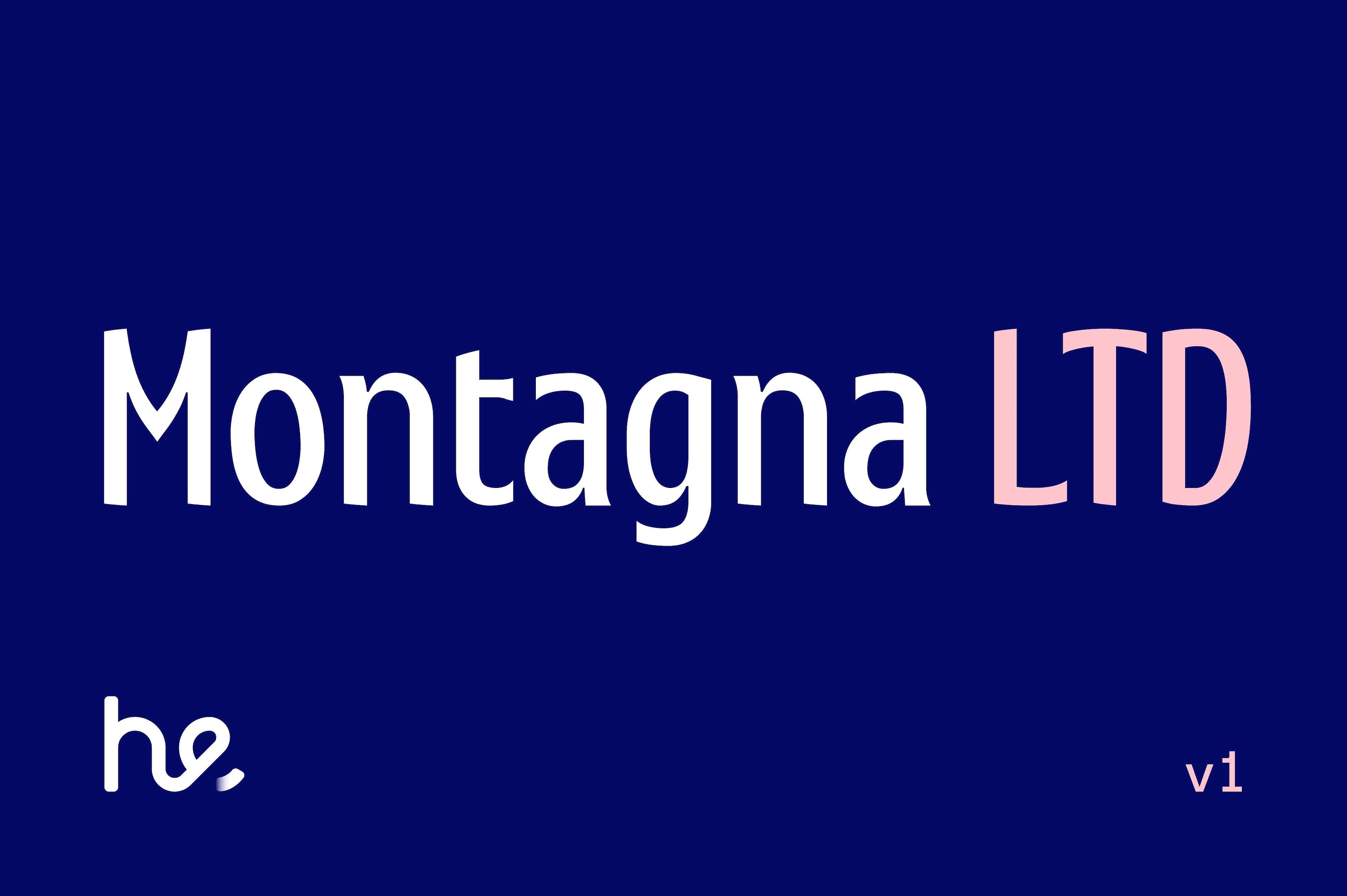Przykład czcionki Montagna LTD