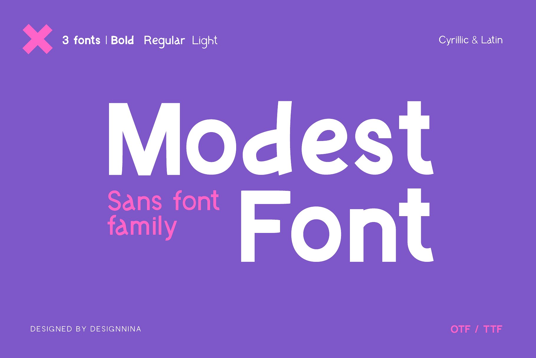 Przykład czcionki Modest Font