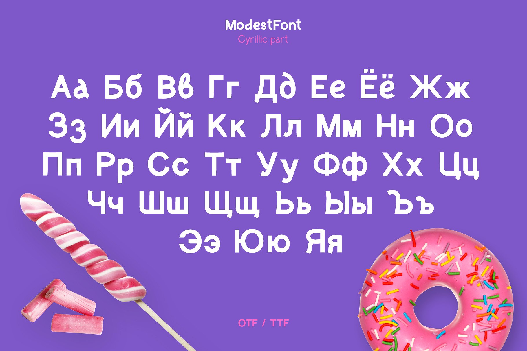 Przykład czcionki Modest Font Regular