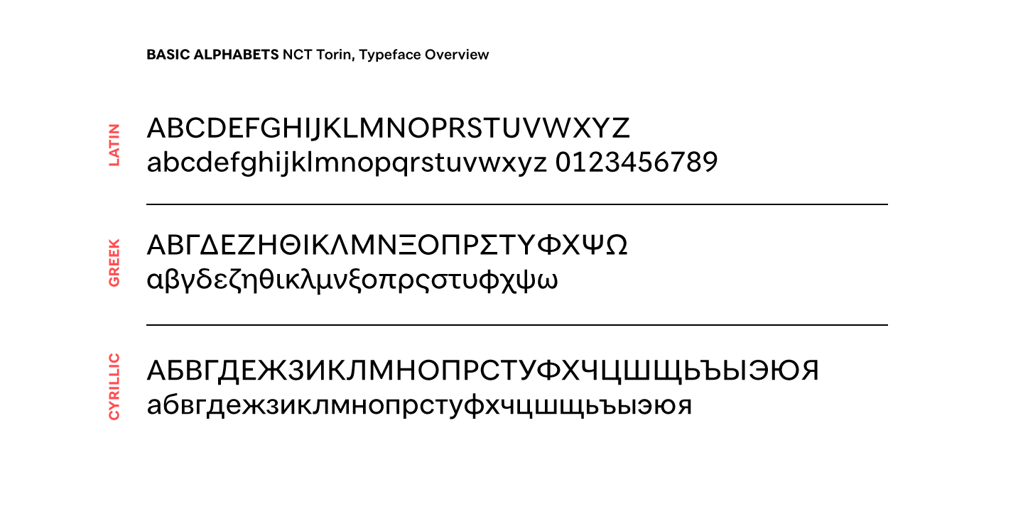 Przykład czcionki NCT Torin Bold Italic