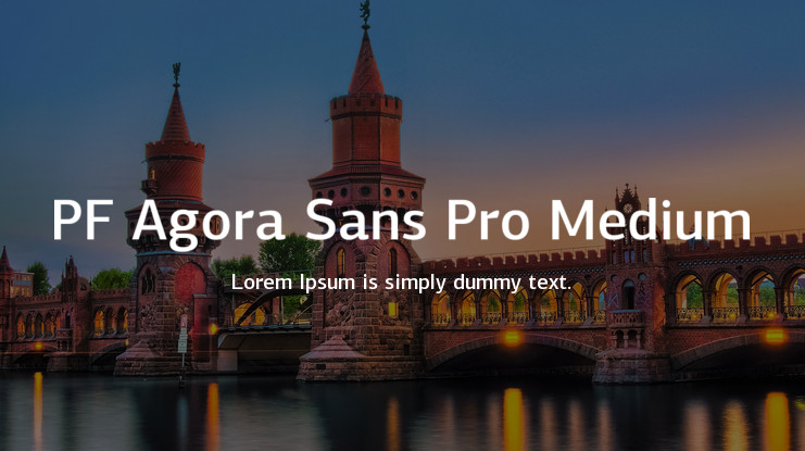 Przykład czcionki PF Agora Sans Pro