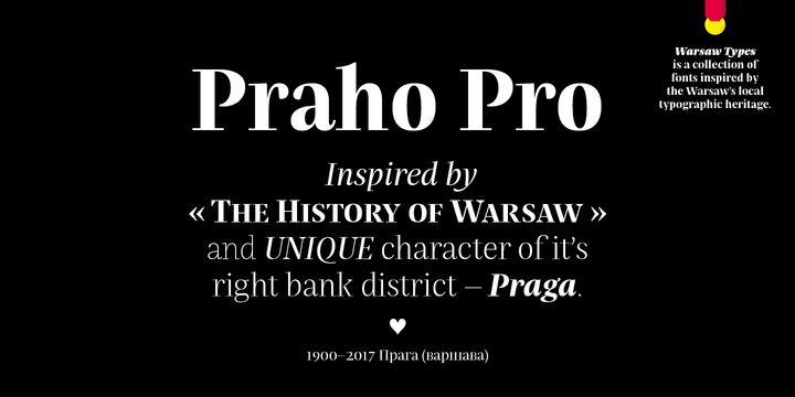 Przykład czcionki Praho Pro