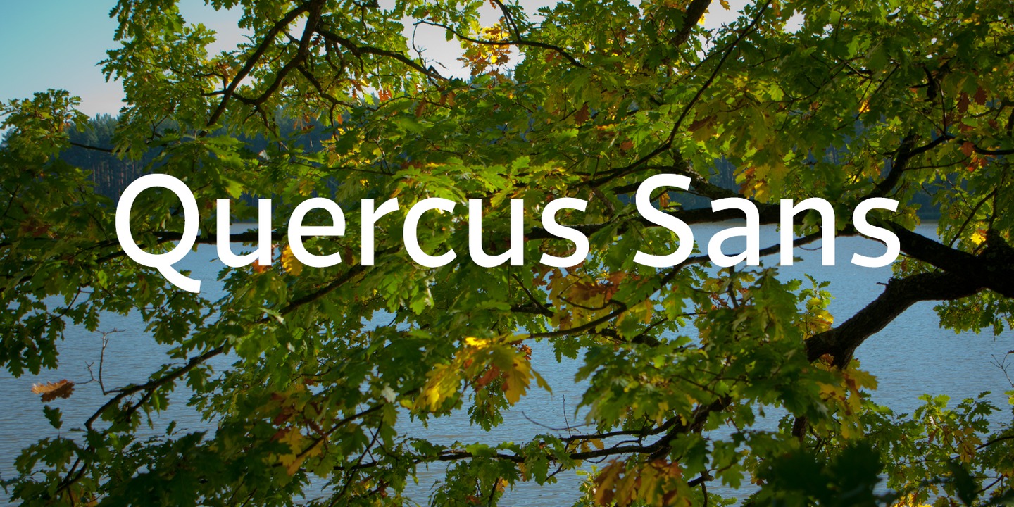 Przykład czcionki Quercus Sans ExtraLight
