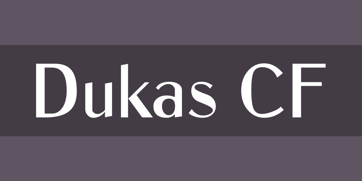Przykład czcionki Dukas CF Bold Regular