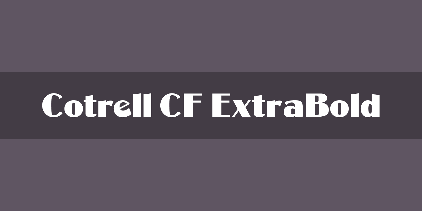 Przykład czcionki COTRELL CF