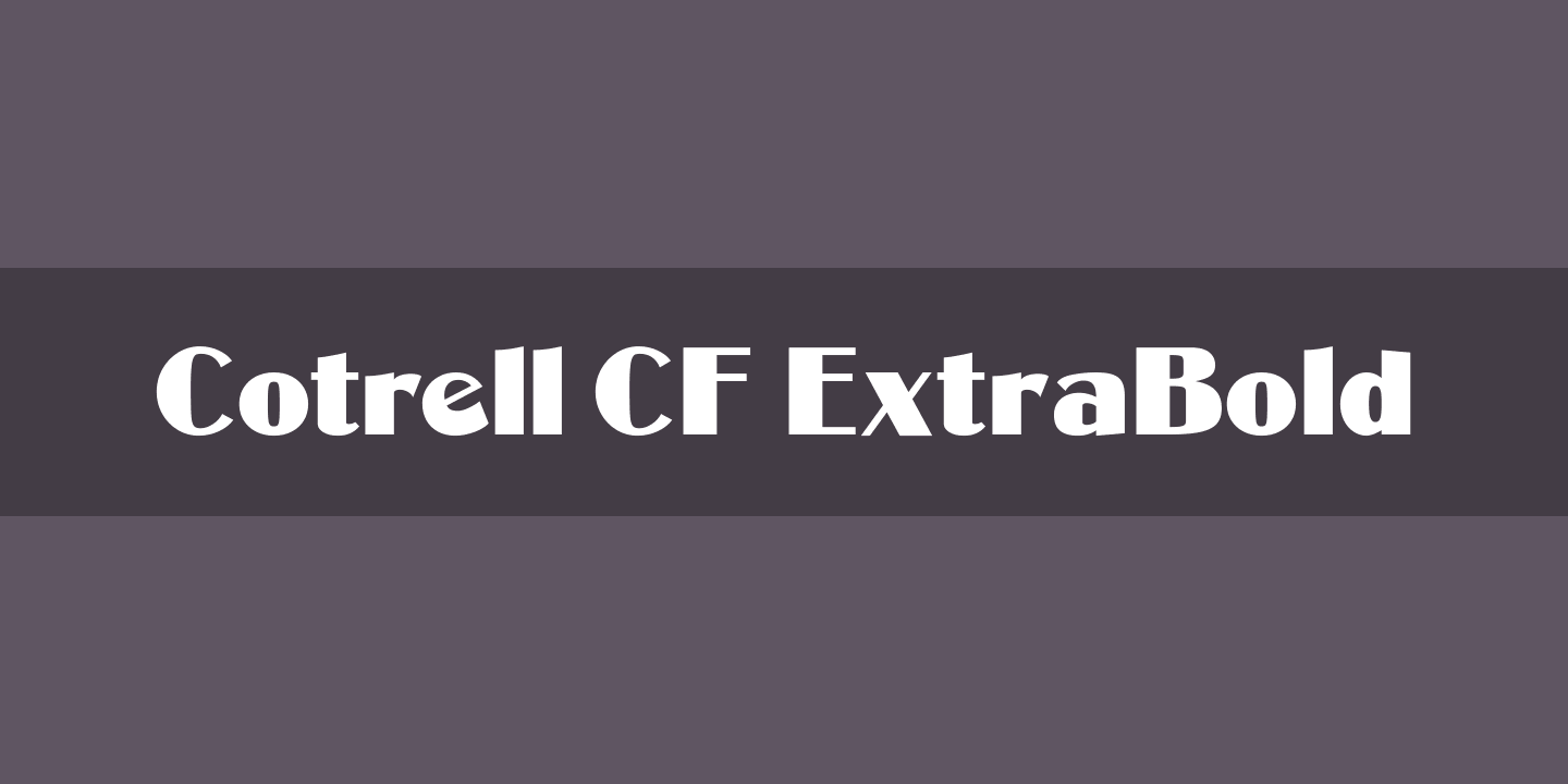 Przykład czcionki COTRELL CF Extra Bold