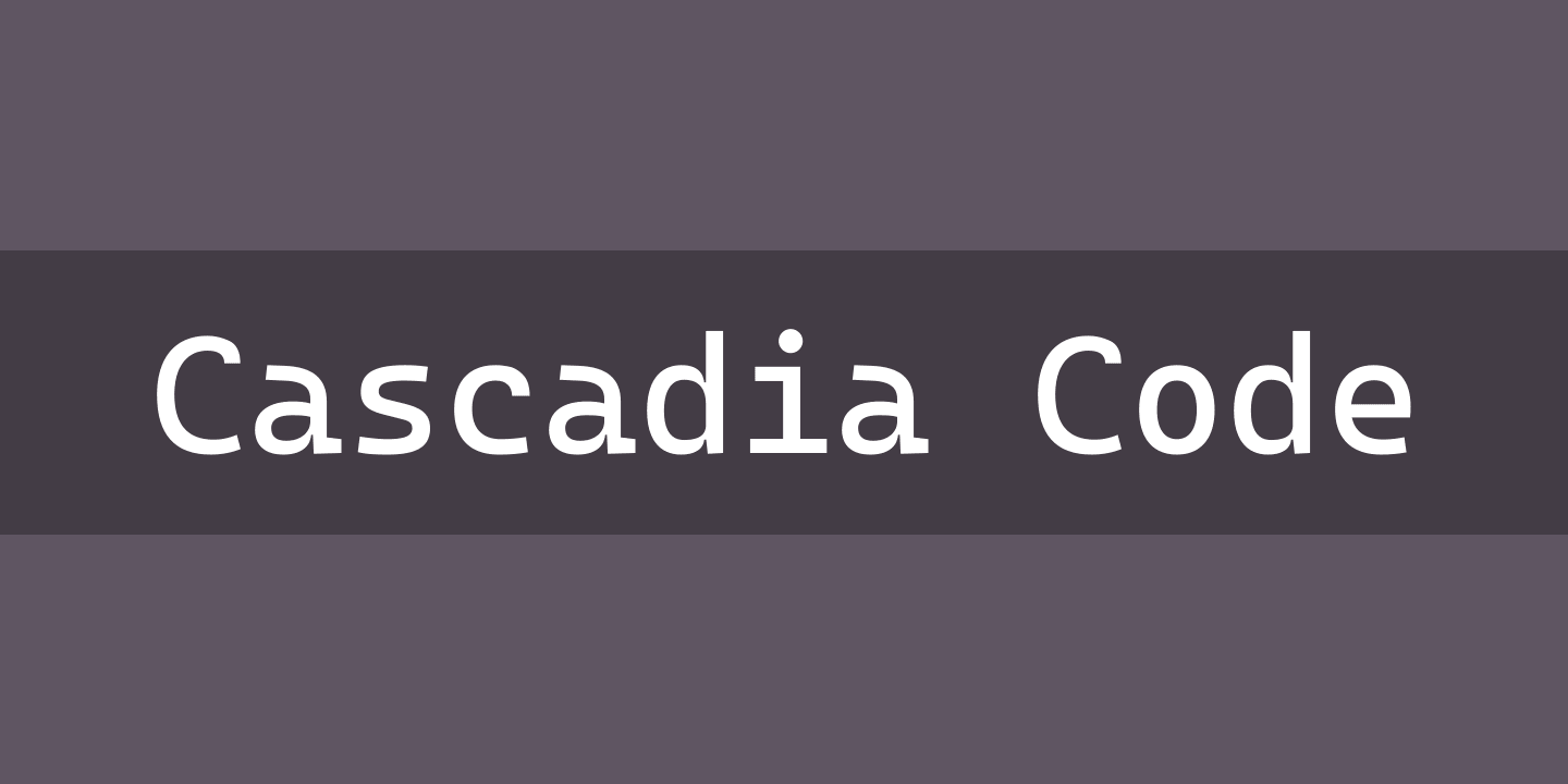 Przykład czcionki CASCADIA CODE