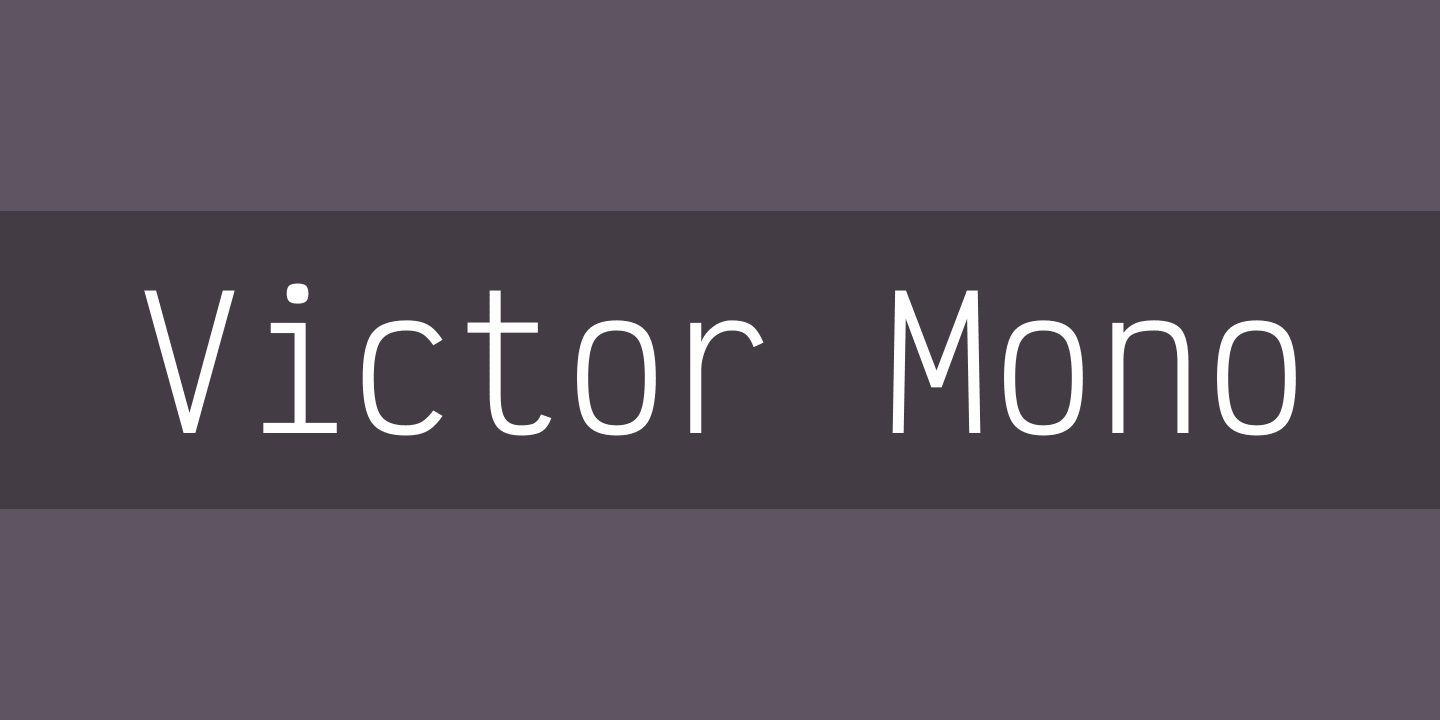 Przykład czcionki VICTOR MONO Light Italic