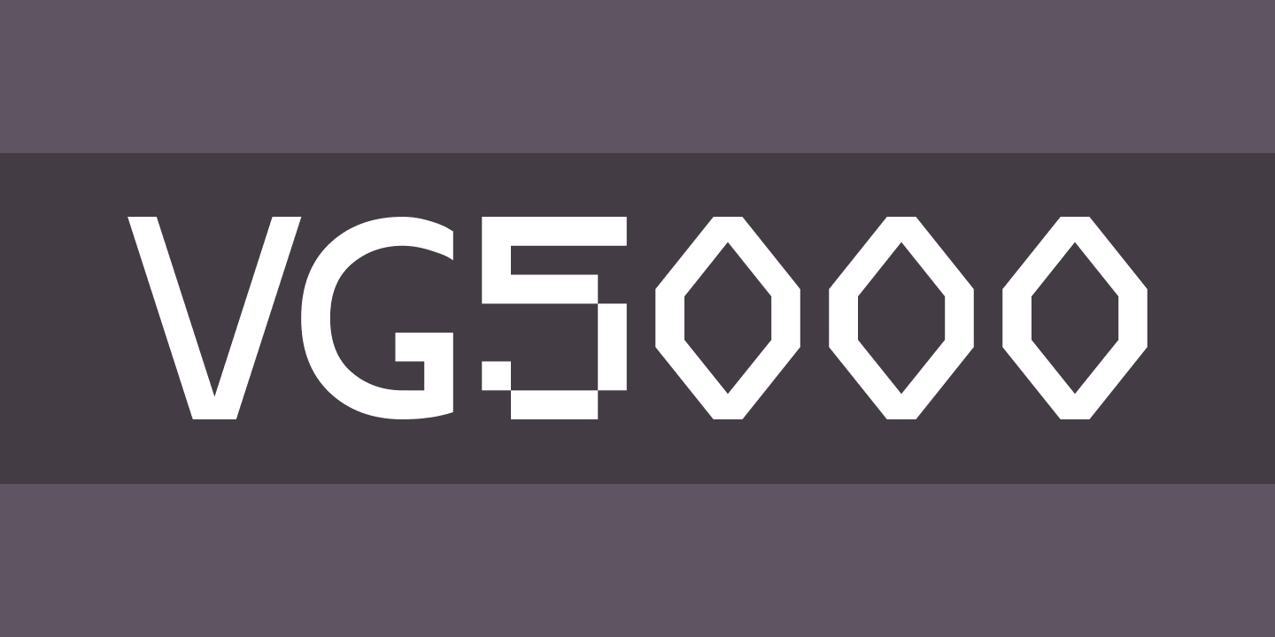 Przykład czcionki VG5000