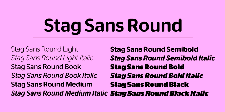 Przykład czcionki Stag Sans