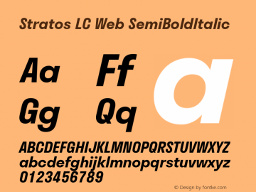 Przykład czcionki Stratos LC Web Regular