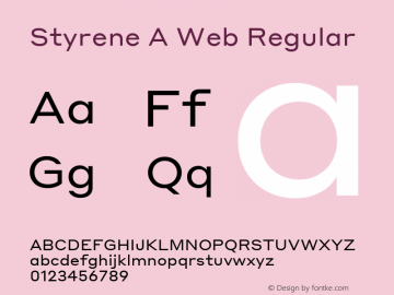 Przykład czcionki Styrene A Web Thin