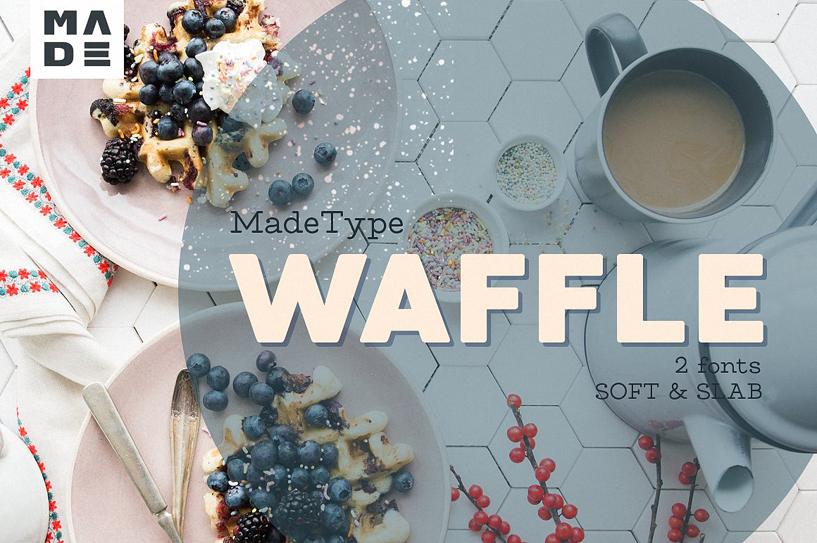 Przykład czcionki MADE Waffle 