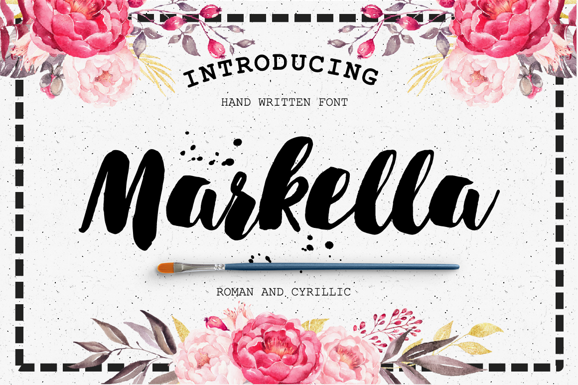 Przykład czcionki Markella Regular