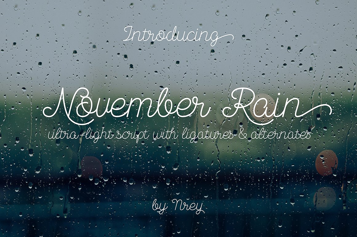 Przykład czcionki November Rain