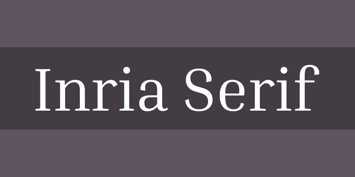 Przykład czcionki Inria Serif