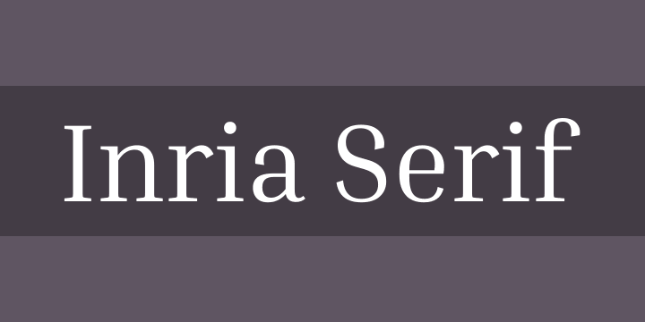 Przykład czcionki Inria Serif Bold