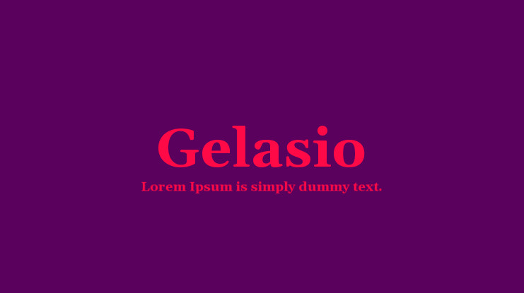 Przykład czcionki Gelasio