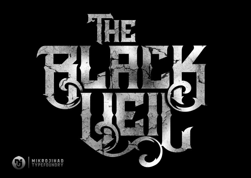 Przykład czcionki The Black Veil
