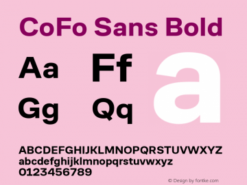 Przykład czcionki CoFo Sans