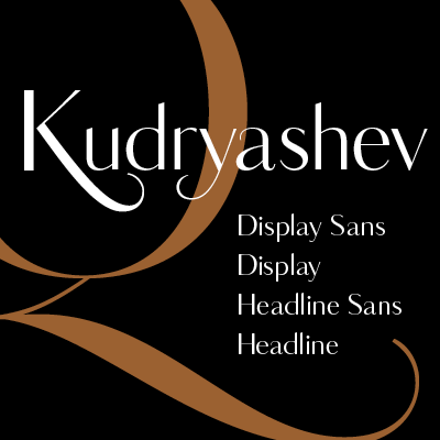 Przykład czcionki Kudryashev Display