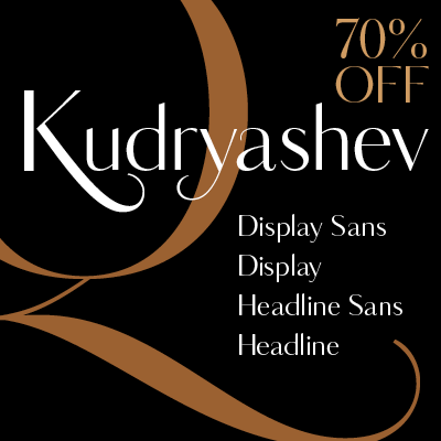 Przykład czcionki Kudryashev Display Display Sans