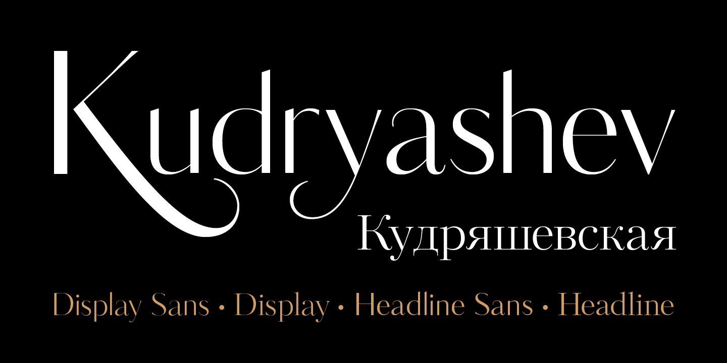 Przykład czcionki Kudryashev Display Headline