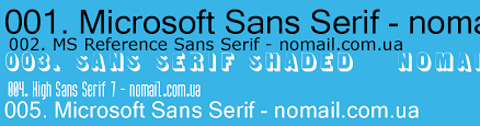 Przykład czcionki Microsoft Sans Serif Regular