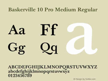 Przykład czcionki Baskerville 10 Pro 120 Italic