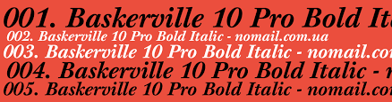 Przykład czcionki Baskerville 10 Pro