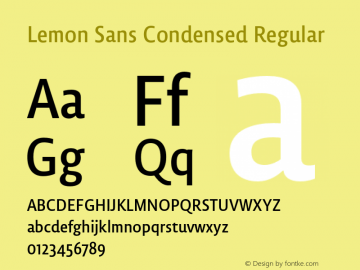 Przykład czcionki Lemon Sans Condensed