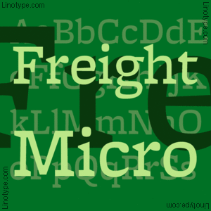 Przykład czcionki FreightMicro Medium Italic